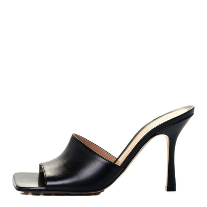 Bottega Veneta Lambskin Stretch Mule Sandals 39.5 Black 1 of 9