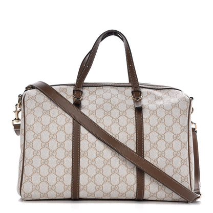 Gucci GG Supreme Monogram Calfskin Medium Nice Boston New Mystic White Beige Brown 1 of 9