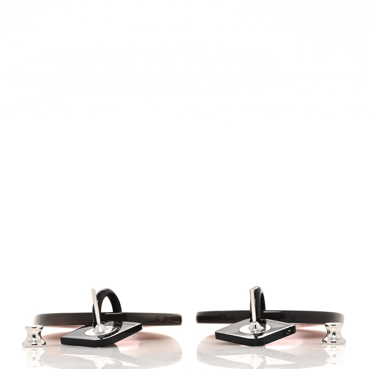 Hermes Buffalo Horn Lacquered Wood Isthme Earrings 3 of 6