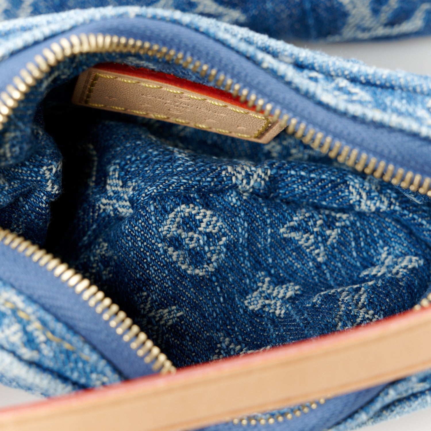 Louis Vuitton Monogram Denim Croissant MM Blue 9 of 13