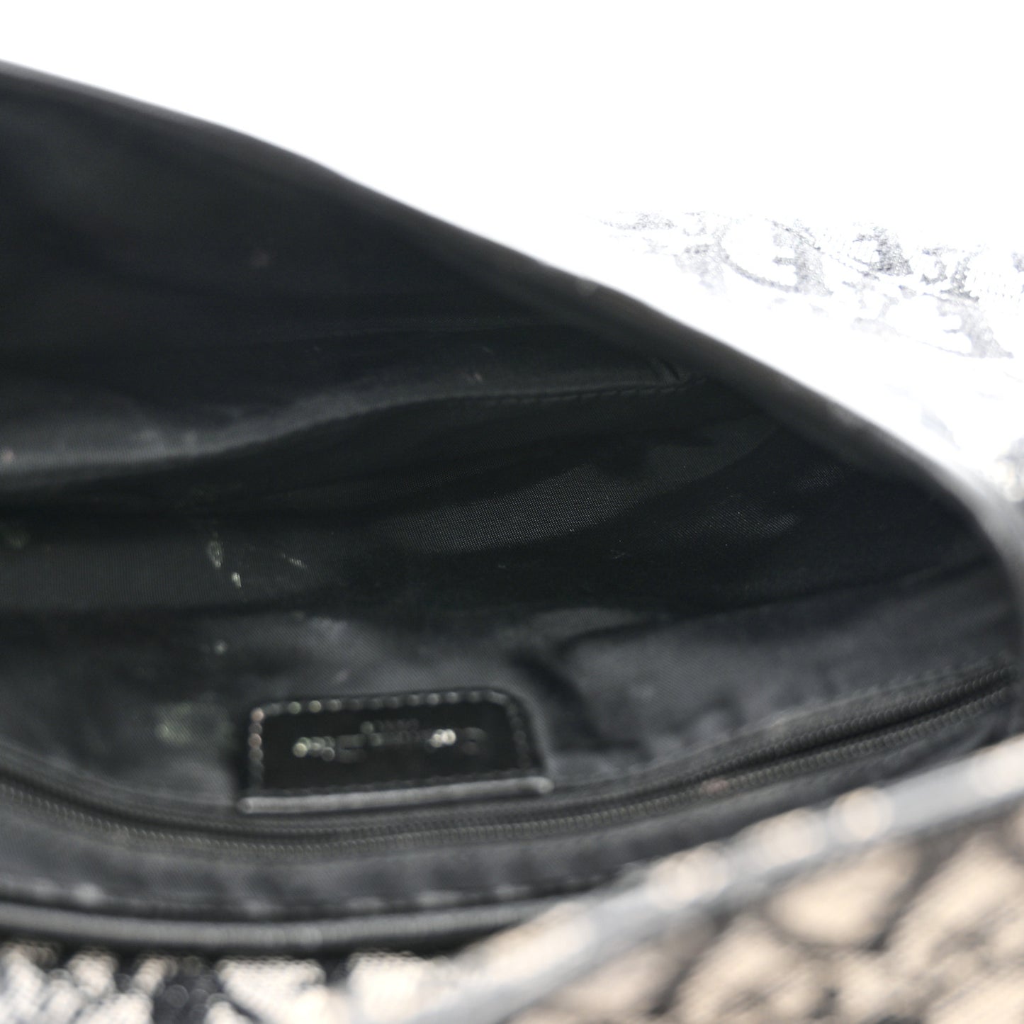 Monogram Saddle Bag Black