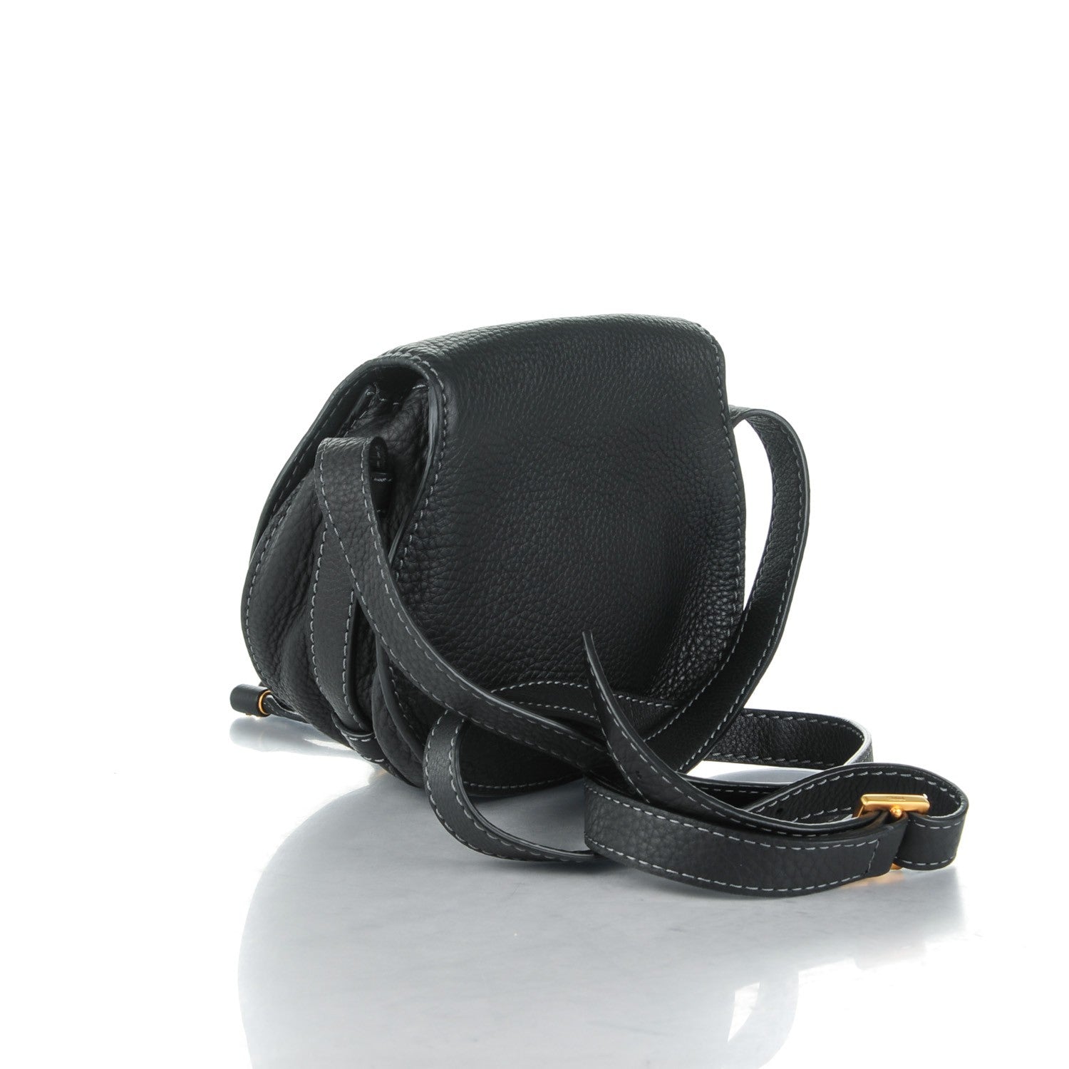 Chloe Calfskin Mini Marcie Round Crossbody Bag Black 3 of 8