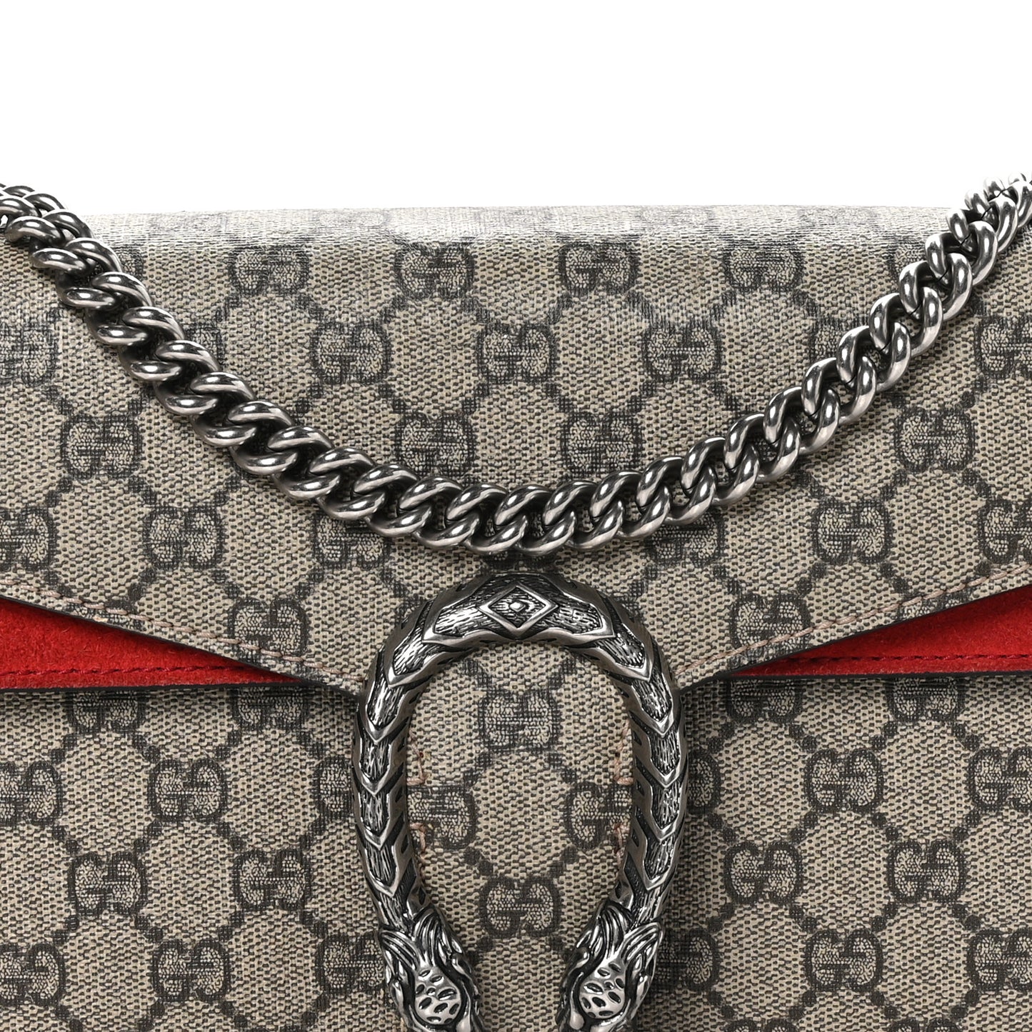 GG Supreme Monogram Small Dionysus Shoulder Bag Red
