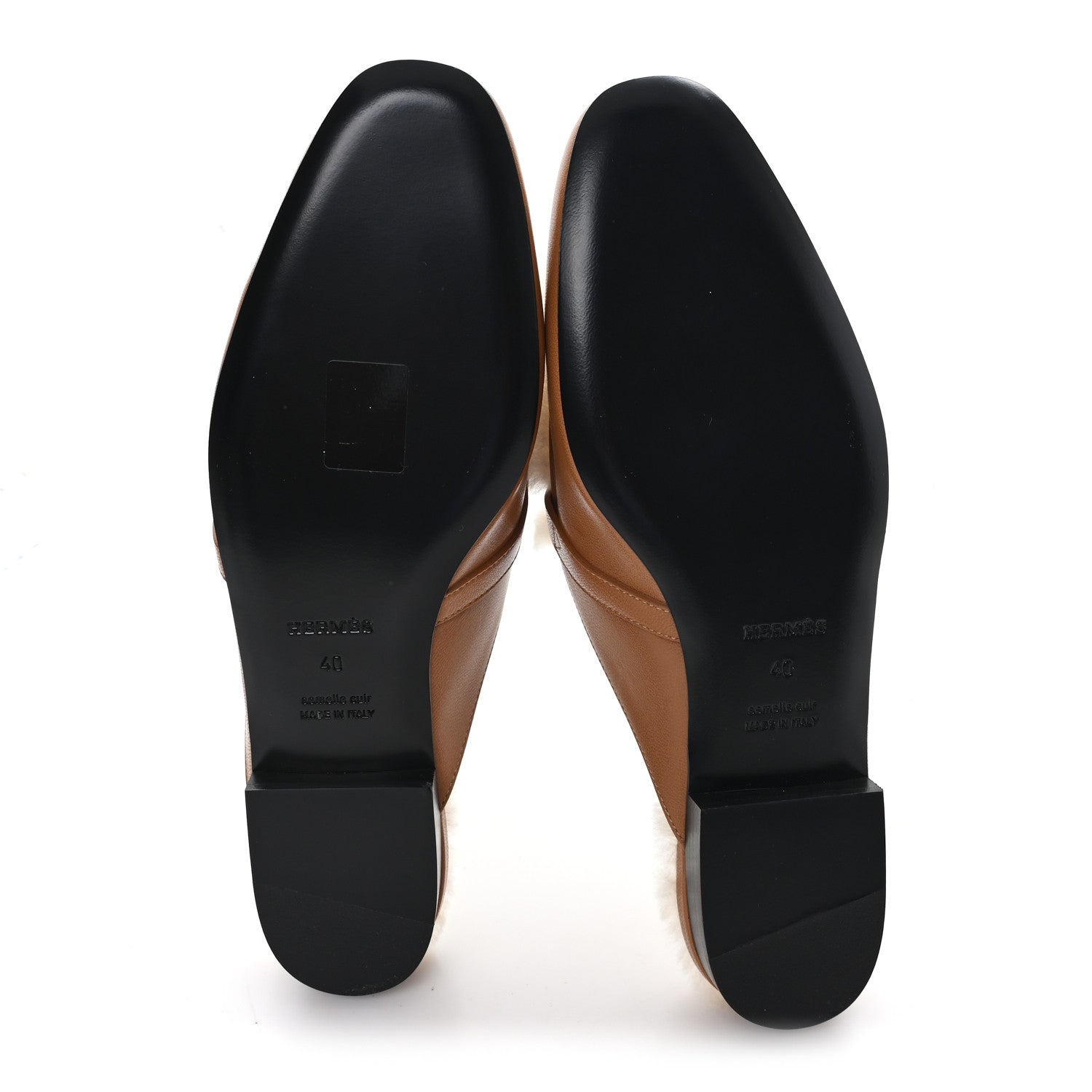 Hermes Goatskin Shearling Womens Oz Mules 40 Naturel Ecru 6 of 9