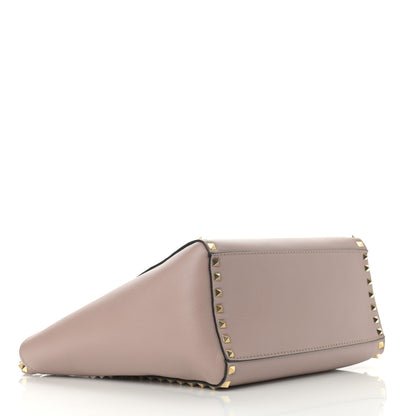 Valentino Garavani Vitello Rockstud Double Handle Tote Poudre 4 of 10
