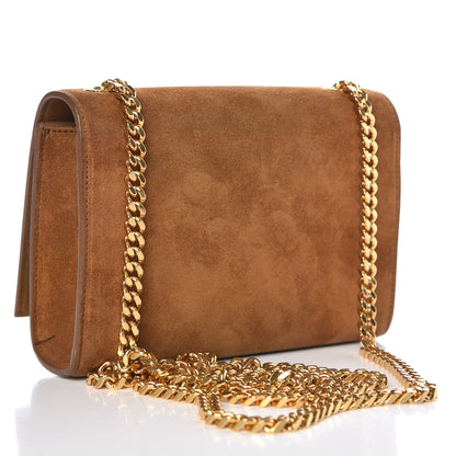 Saint Laurent Suede Small Classic Monogram Kate Tassel Satchel Light Ochre 3 of 9