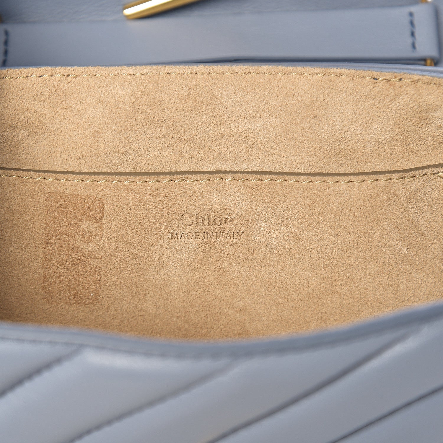 Chloe Calfskin Quilted Mini Drew Bijou Shoulder Bag Washed Blue 5 of 9