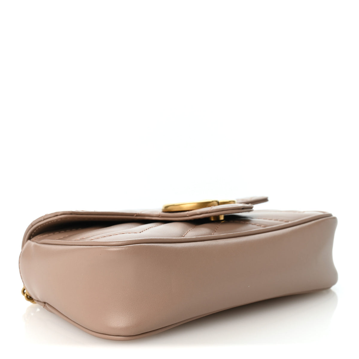 Gucci Calfskin Matelasse Super Mini GG Marmont Shoulder Bag Porcelain Rose 3 of 9
