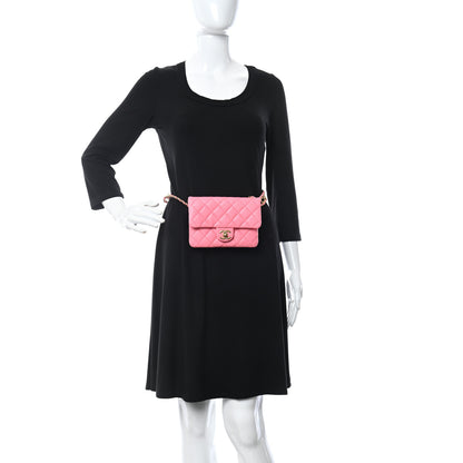 Chanel Shiny Caviar Pick Me Up Flap Belt Bag Pink 2 of 12