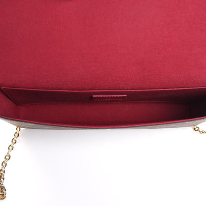 Louis Vuitton Monogram Pochette Felicie Chain Wallet Fuchsia 5 of 9