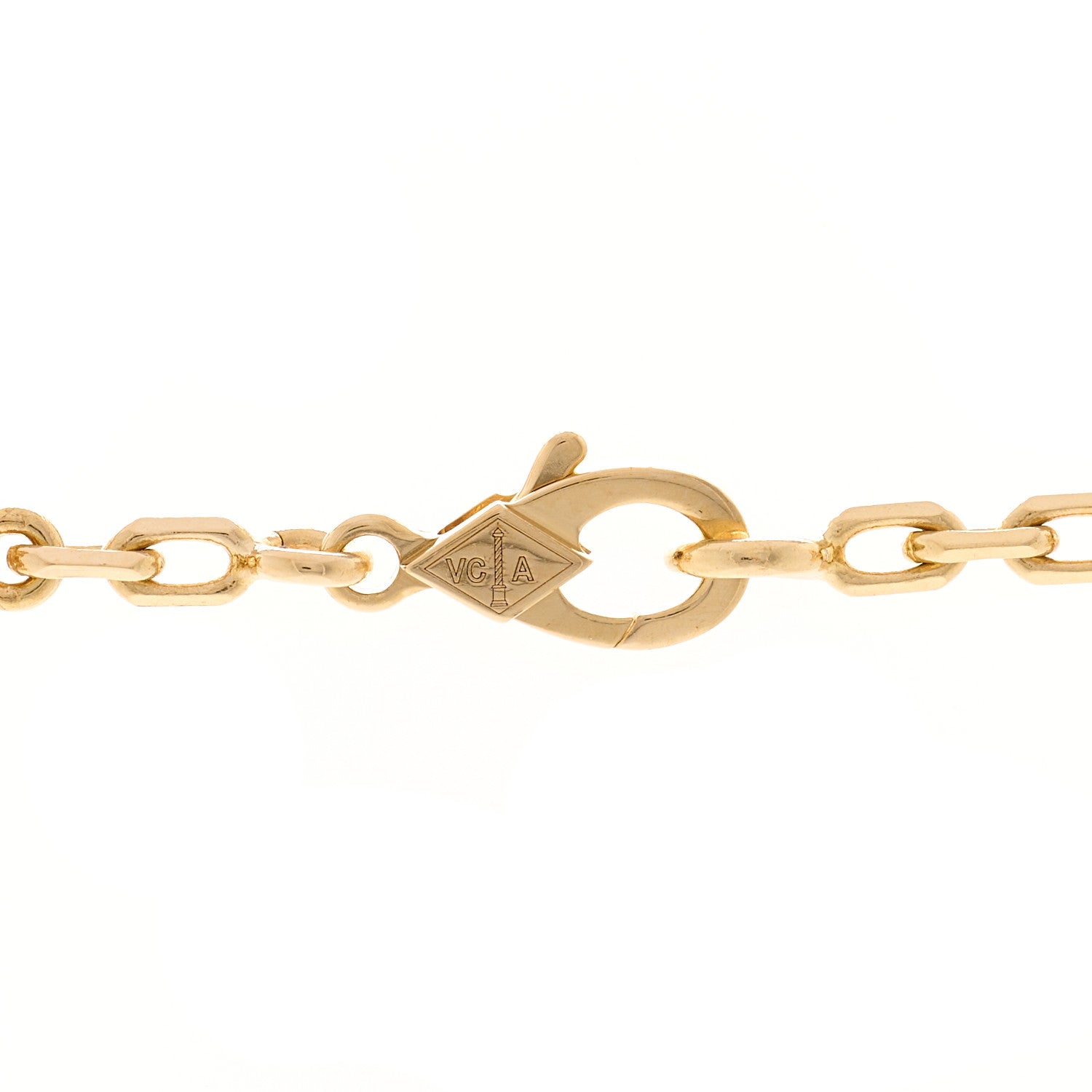 Van Cleef & Arpels 18K Yellow Gold Blue Agate 10 Motifs Vintage Alhambra Necklace 4 of 5