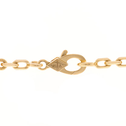 Van Cleef & Arpels 18K Yellow Gold Blue Agate 10 Motifs Vintage Alhambra Necklace 4 of 5