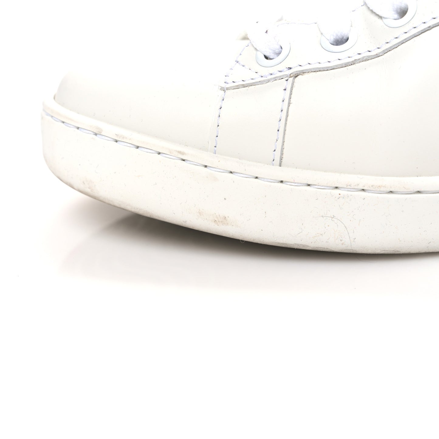 Calfskin Ayers Bee Embroidered Womens Ace Sneakers 39.5 White Green