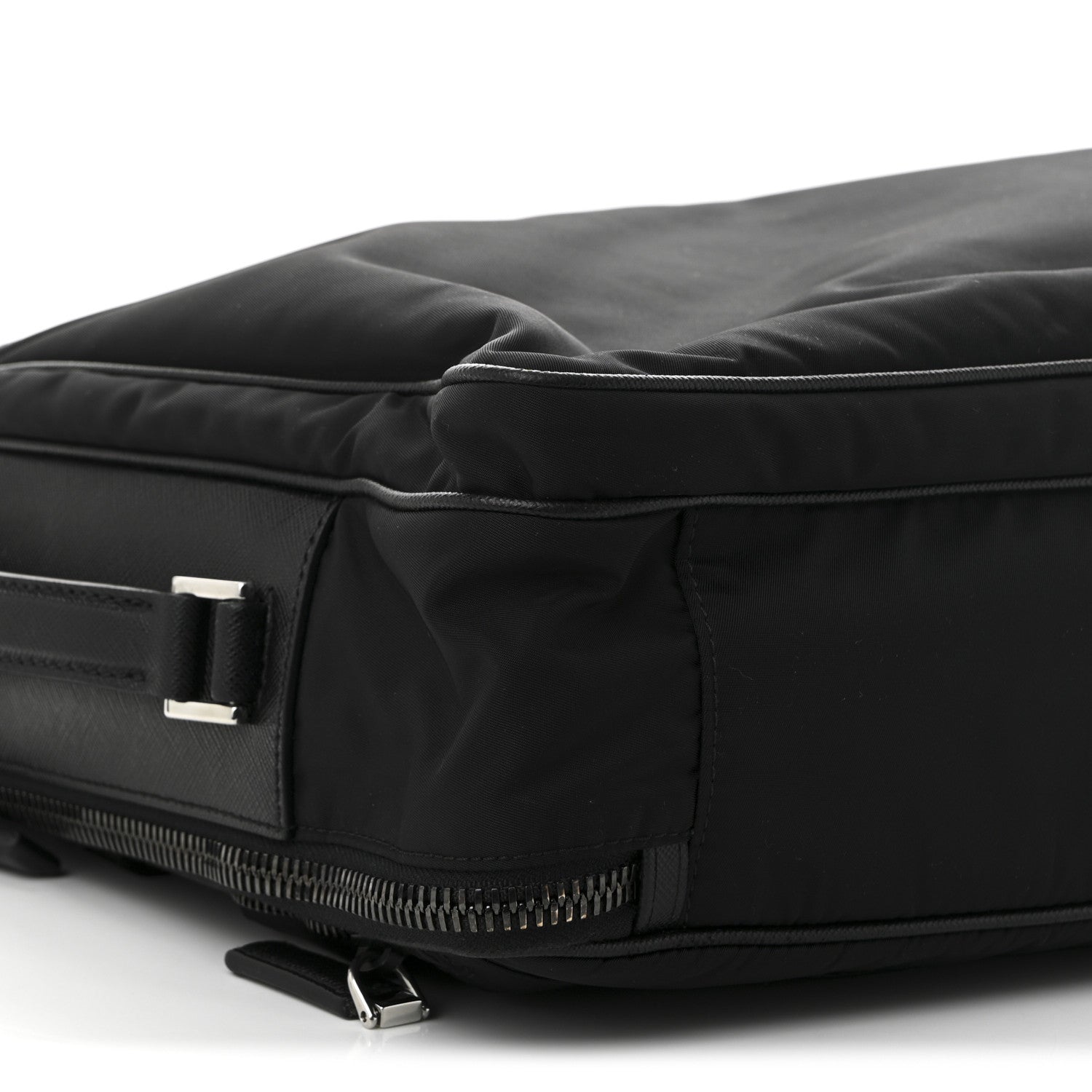 Prada Tessuto Nylon Saffiano Briefcase Black 11 of 12