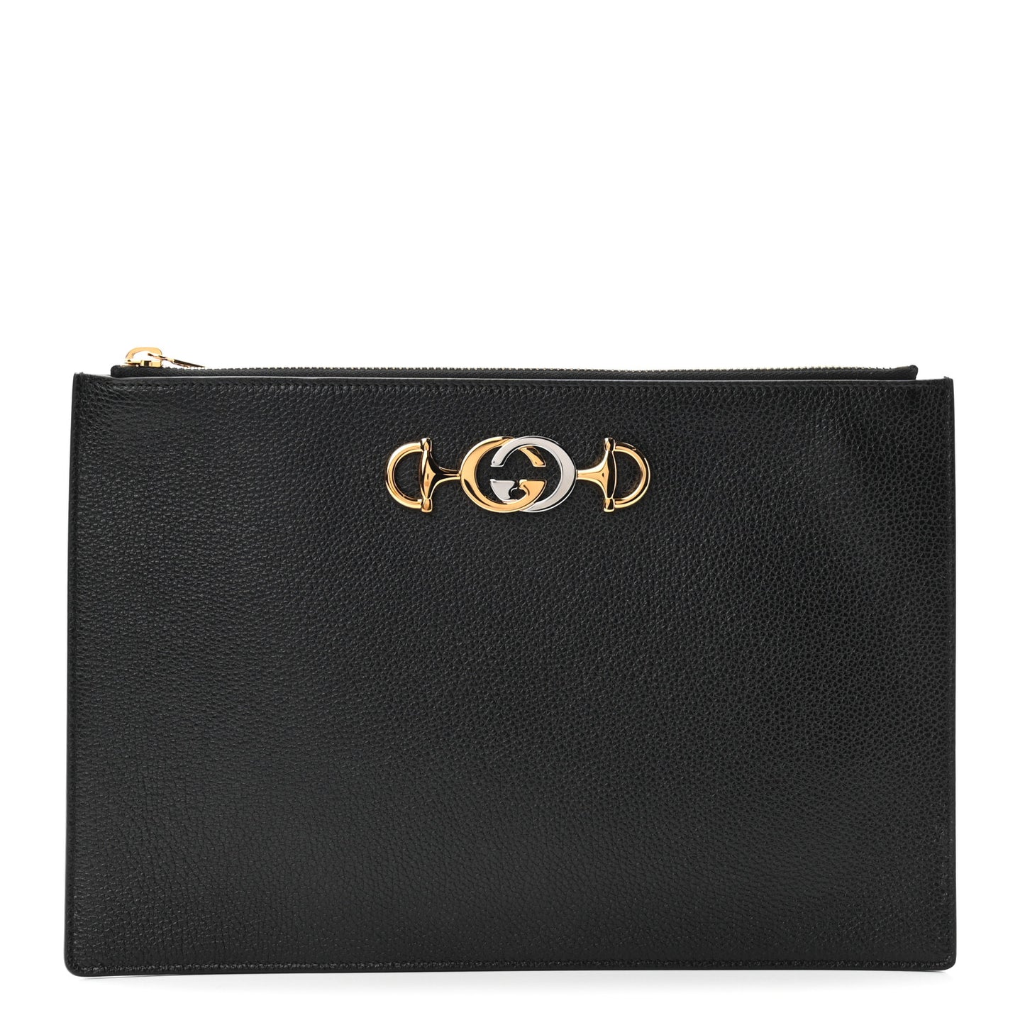 Grainy Calfskin Zumi Pouch Black