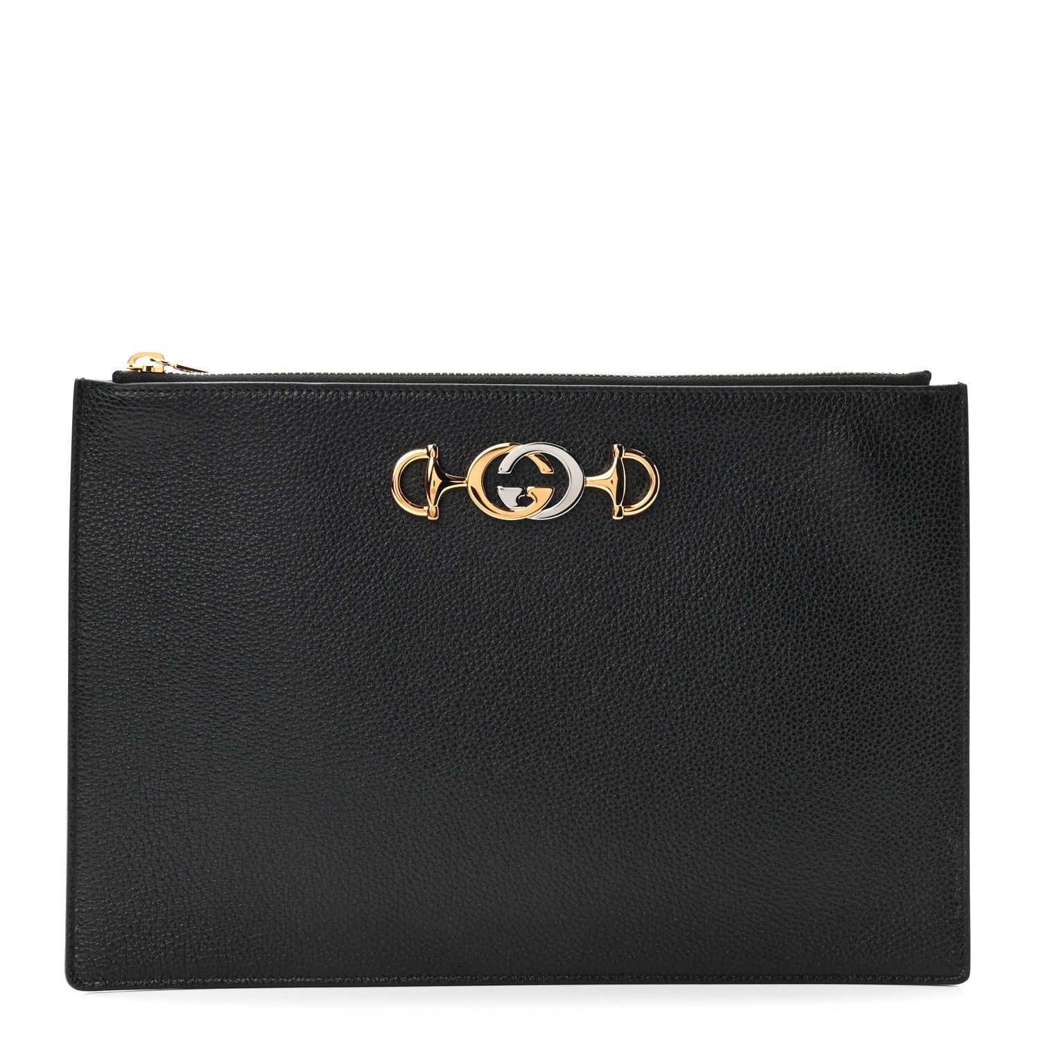 Gucci Grainy Calfskin Zumi Pouch Black 1 of 7