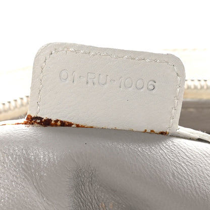 Christian Dior Calfskin My Dior Frame Pocket Satchel White 7 of 12
