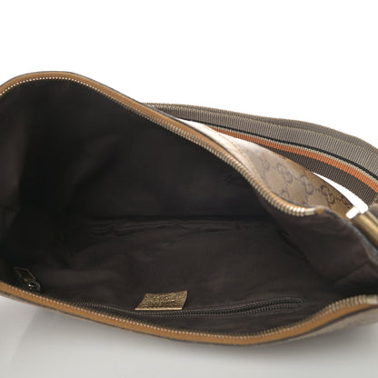 Gucci Crystal Monogram Web Medium Half Moon Hobo Bronze 4 of 4
