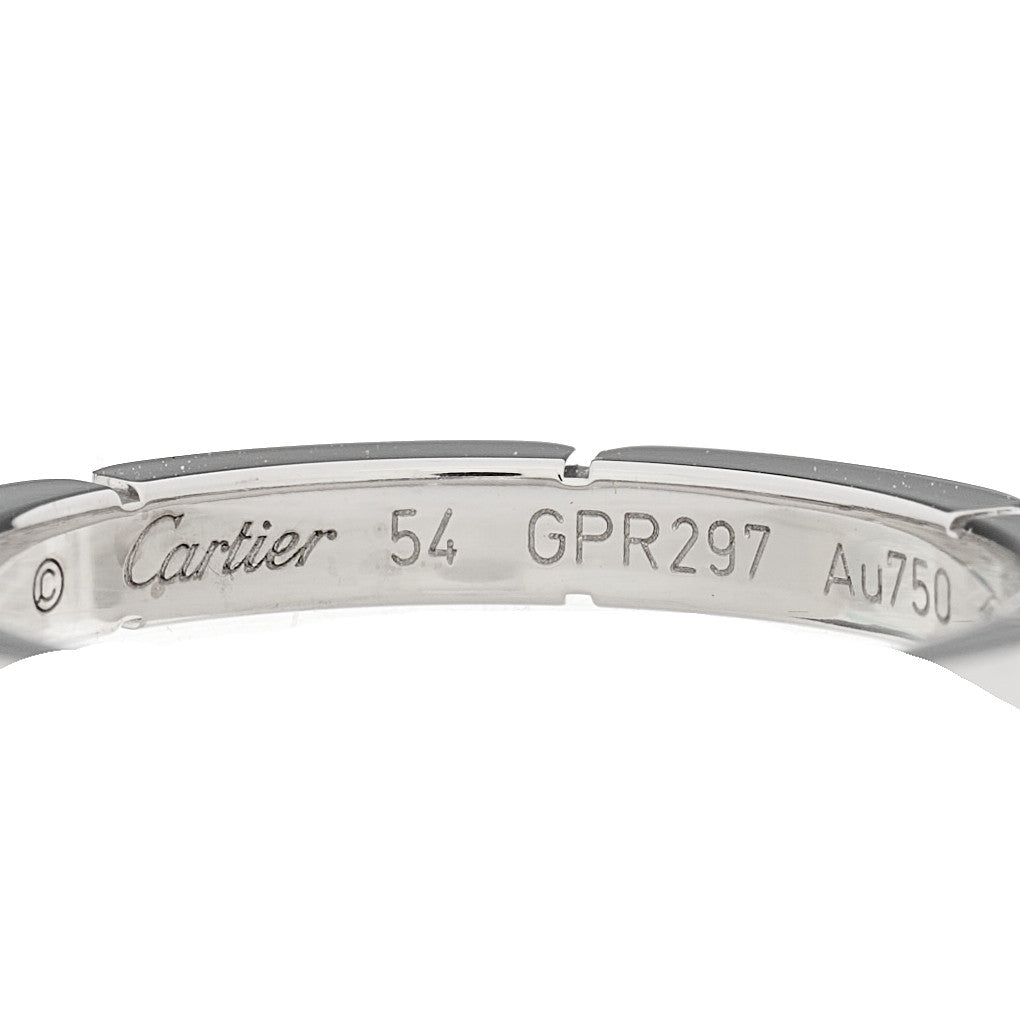 Cartier 18K White Gold 2.5mm Maillon Panthere Wedding Band Ring 54 6.75 4 of 4