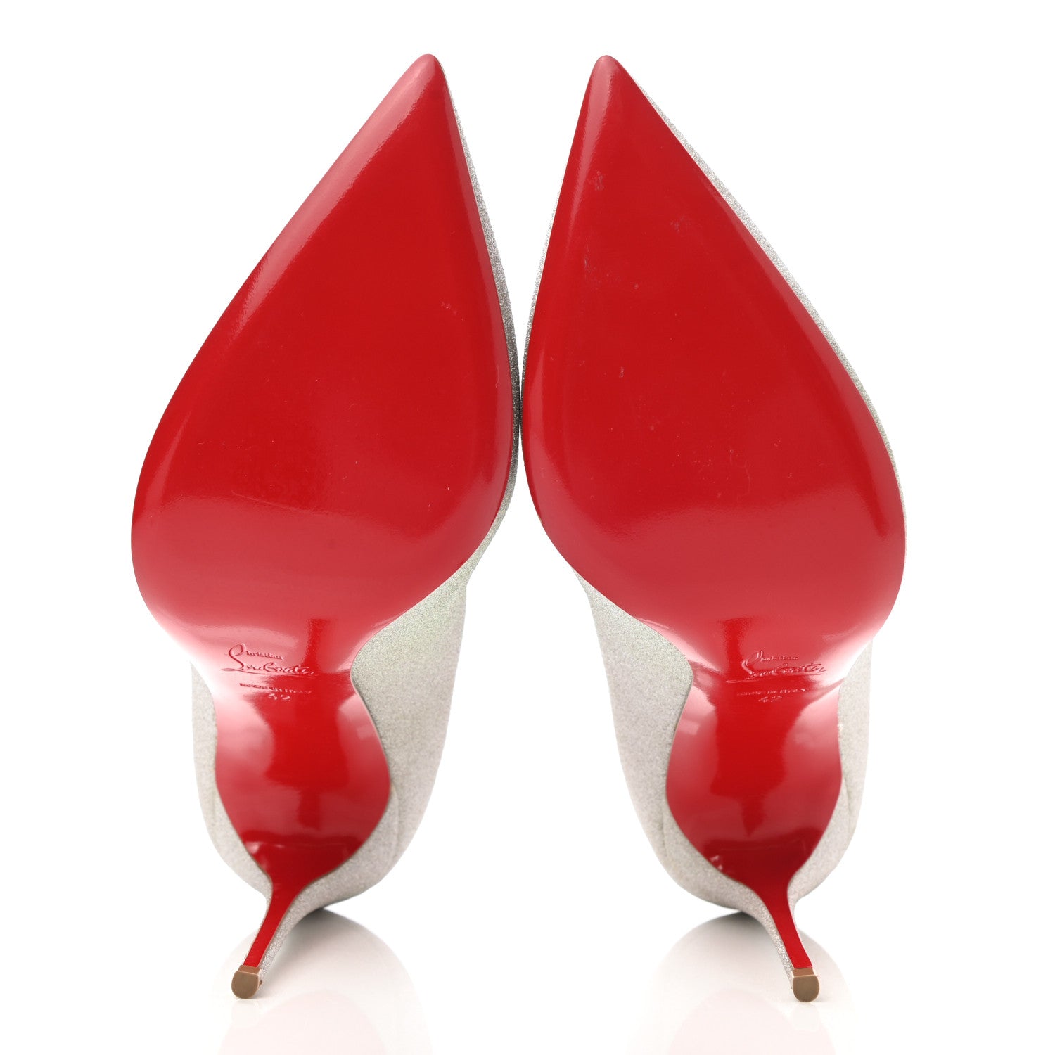 Christian Louboutin Glitter Hot Chick 100 Pumps 42 Silver 5 of 8