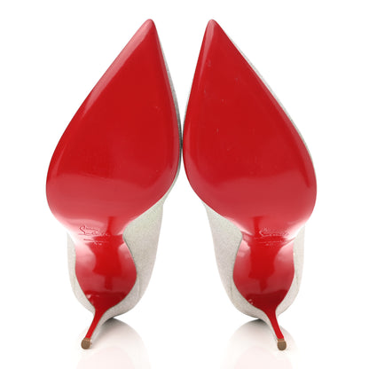 Christian Louboutin Glitter Hot Chick 100 Pumps 42 Silver 5 of 8