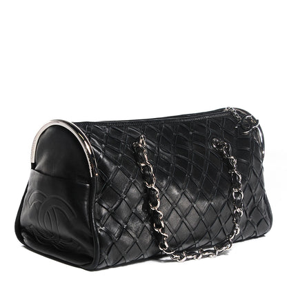 Chanel Lambskin Woven Medium Ultimate Soft Sombrero Bag Black 3 of 7