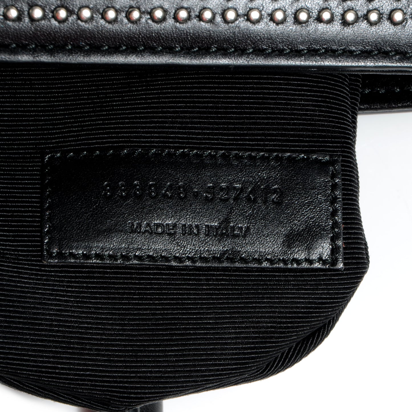 Studded Leather Small Sac de Jour Carryall Black