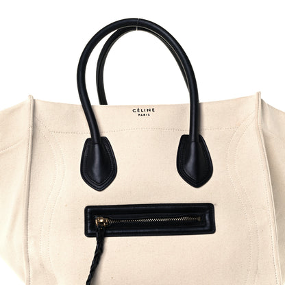 Celine Cotton Canvas Medium Phantom Luggage White 8 of 10