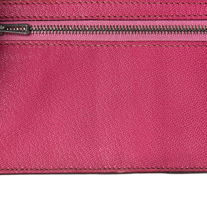 Hermes Shiny Alligator Bearn Wallet Fuchsia 7 of 9
