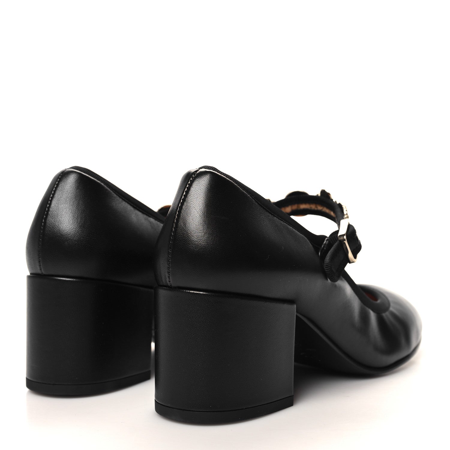 Chanel Lambskin Mary Jane Charm Pumps 39 Black 4 of 7