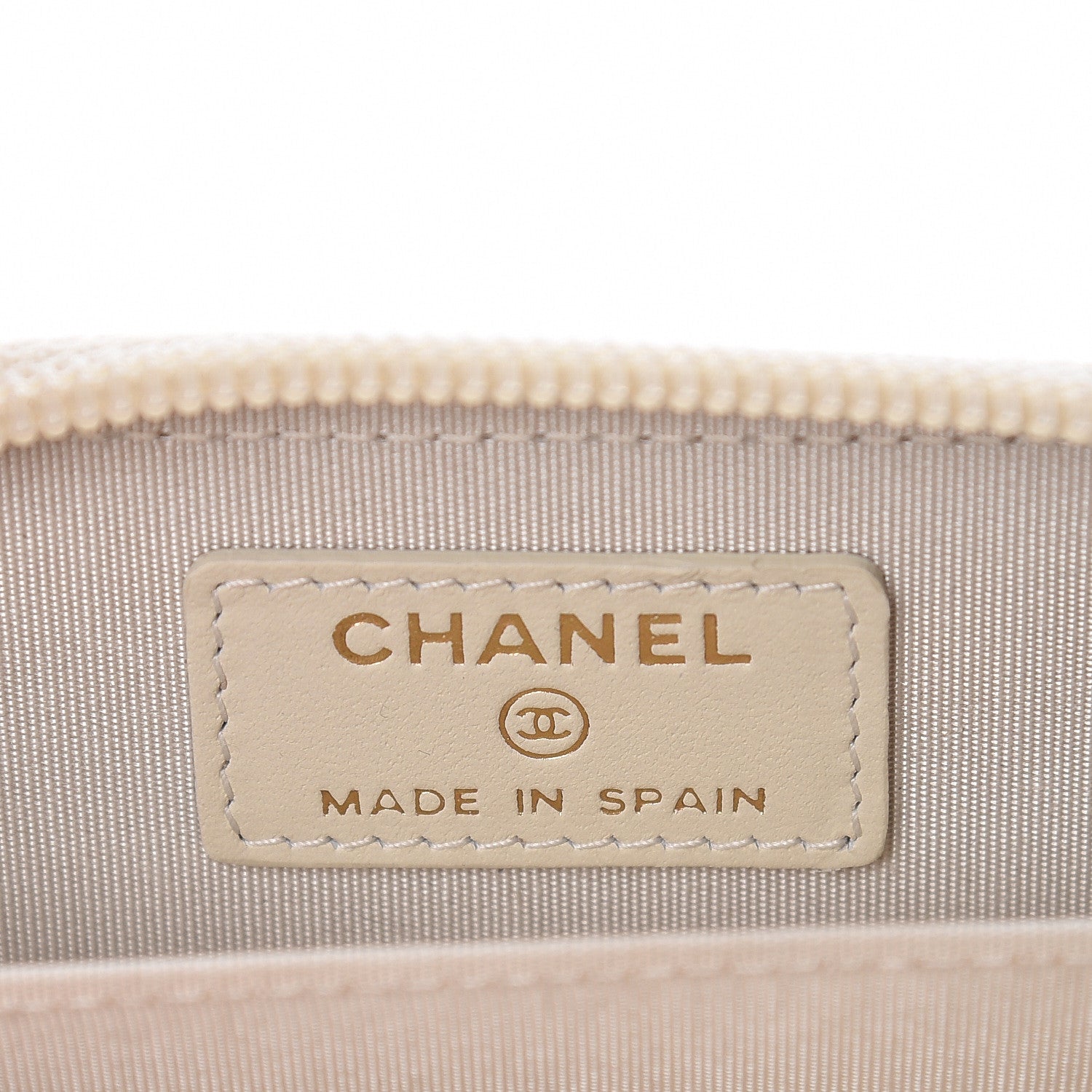 Chanel Caviar Quilted Boy Zip Around Coin Purse Wallet Ivory 6 of 8