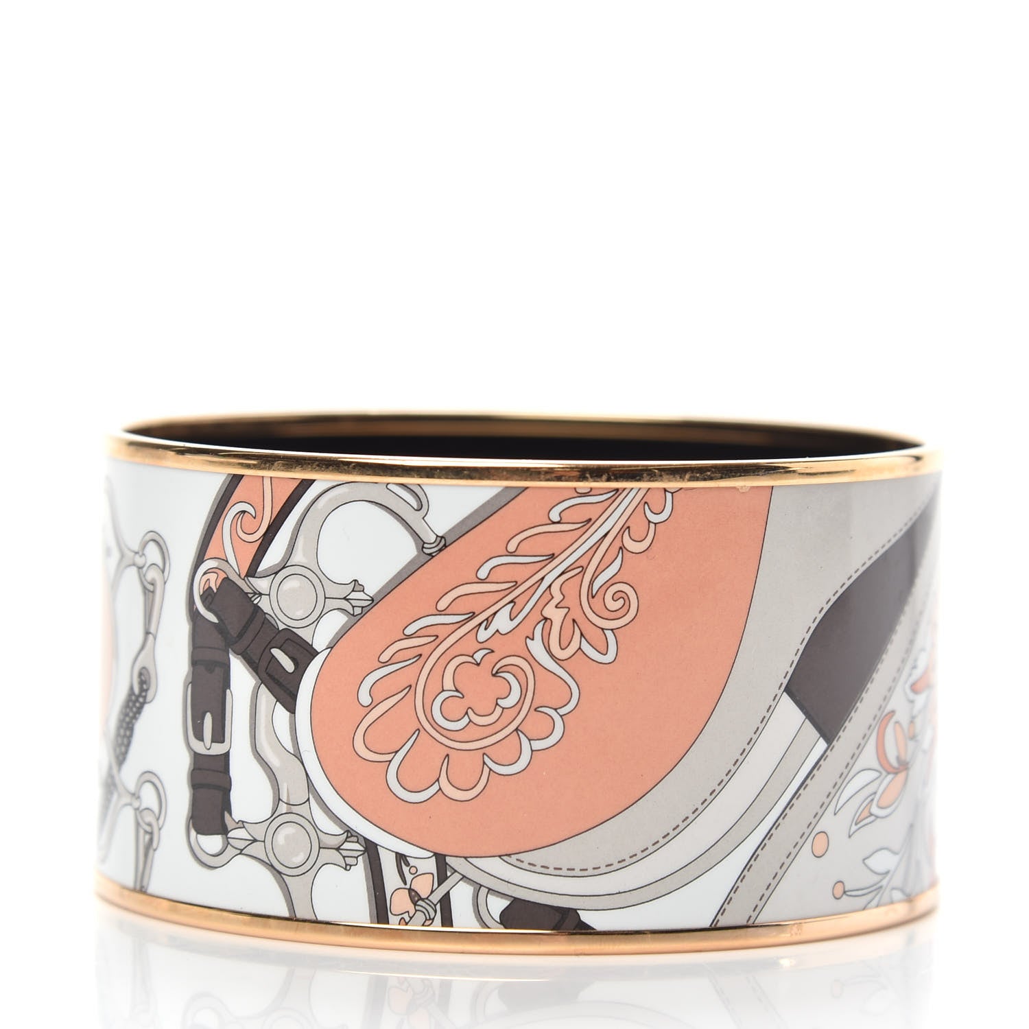 Hermes Enamel Printed Extra Wide Bracelet 70 3 of 5