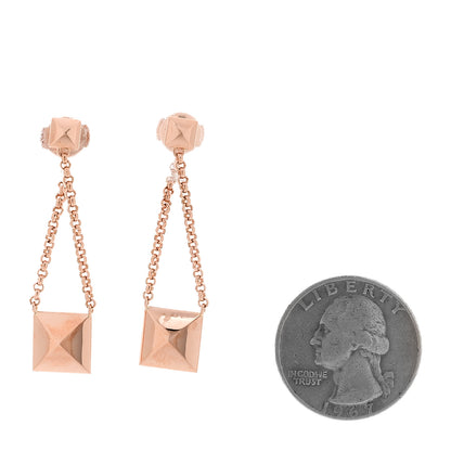 Hermes 18K Rose Gold Clou d'H Dangle Earrings 2 of 5