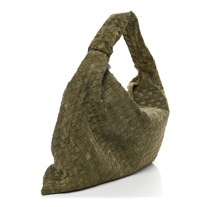 Bottega Veneta Suede Intrecciato Large Hop Mud 2 of 9