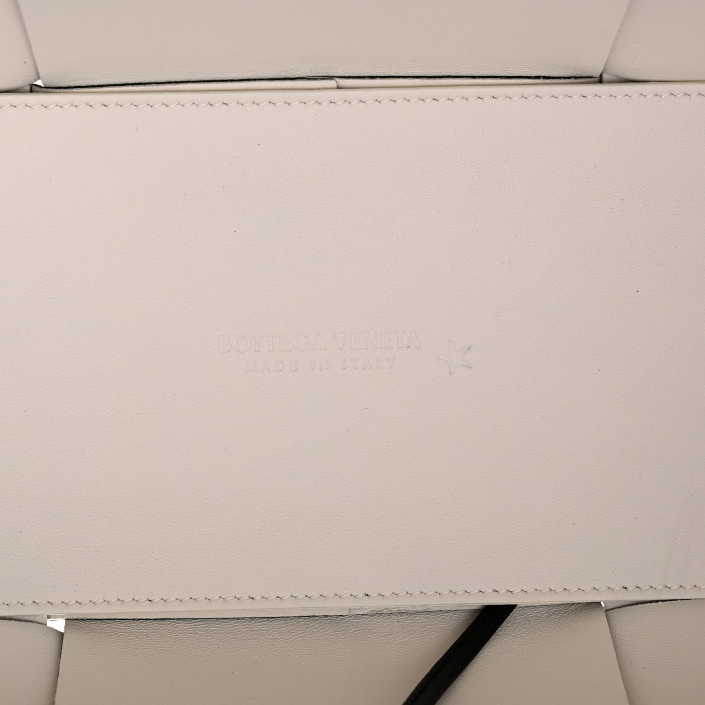 Nappa Maxi Intrecciato Arco Tote Black White