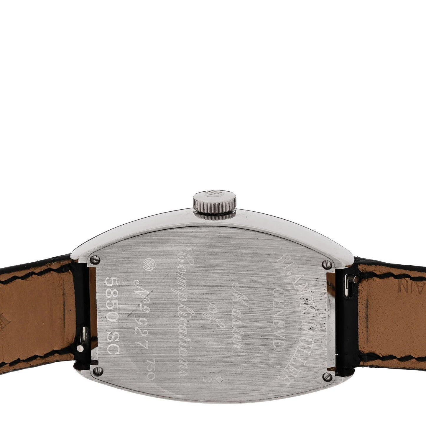 18K White Gold Alligator 32mm Cintree Curvex Automatic Watch 5850SC