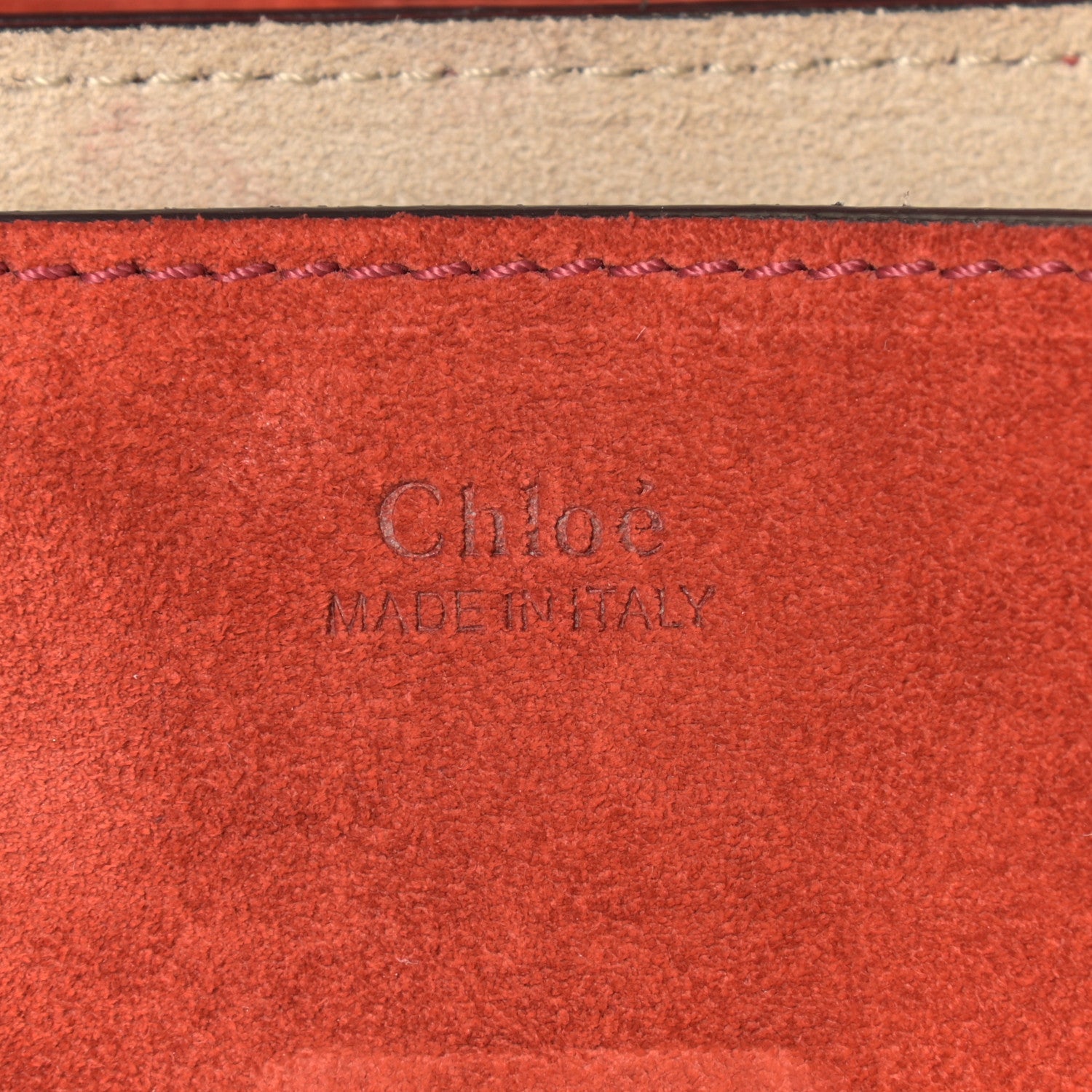 Chloe Suede Smooth Calfskin Drew Shoulder Bag Poppy 5 of 10