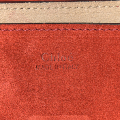 Chloe Suede Smooth Calfskin Drew Shoulder Bag Poppy 5 of 10