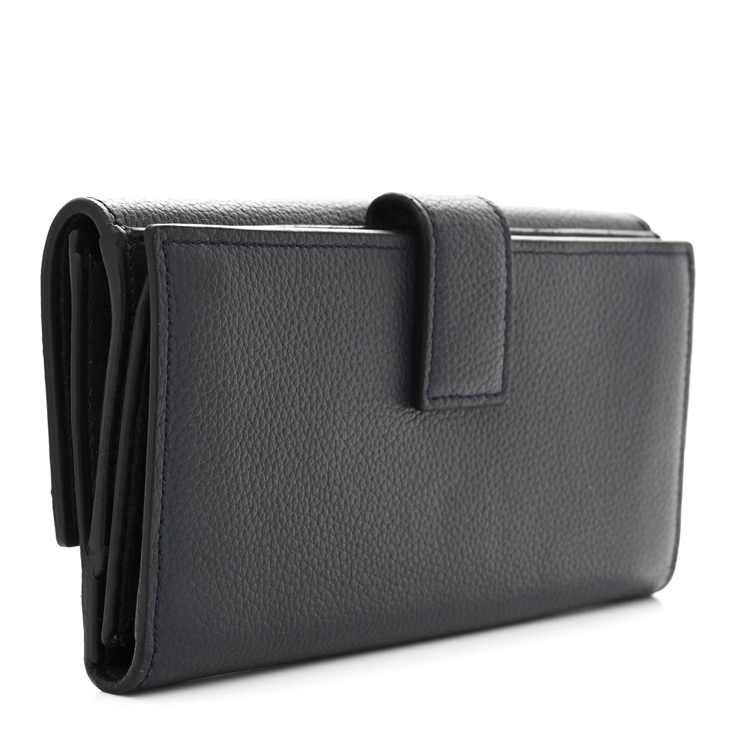 Calfskin Skull Continental Wallet Navy