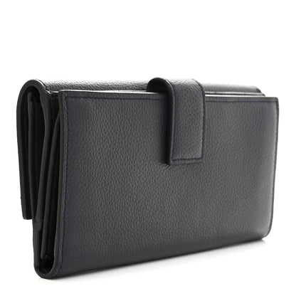 Alexander McQueen Calfskin Skull Continental Wallet Navy 3 of 8