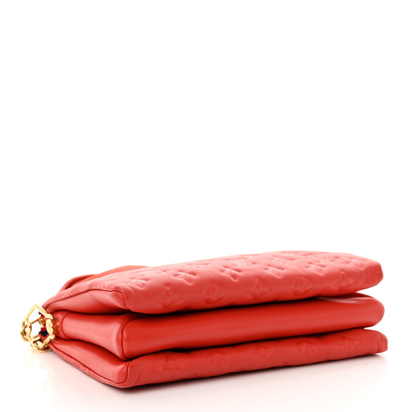Lambskin Embossed Monogram Coussin PM Red