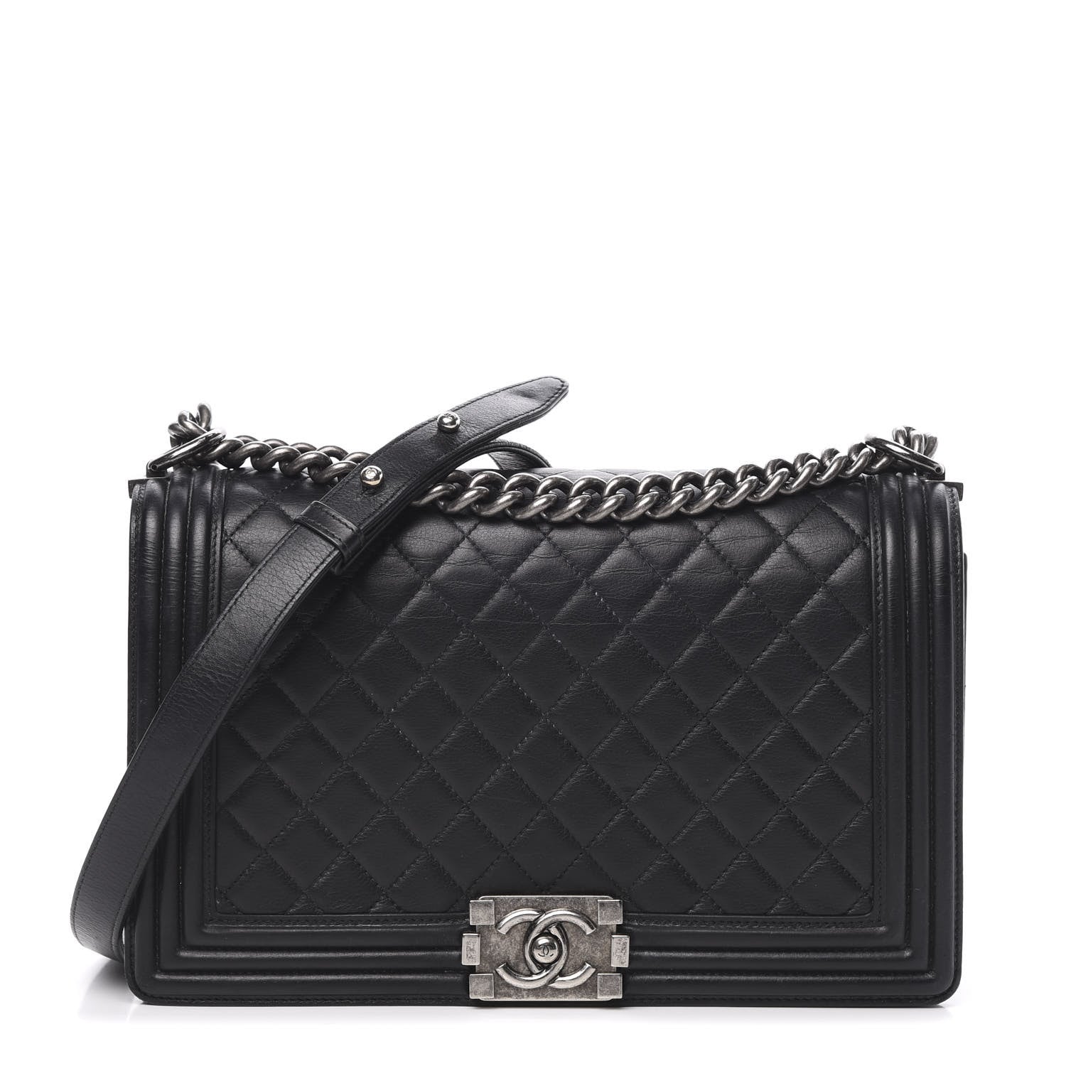 Chanel Calfskin Quilted New Medium Boy Flap Black 1 of 15
