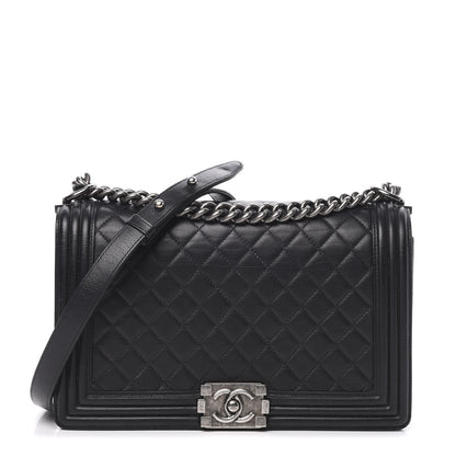 Chanel Calfskin Quilted New Medium Boy Flap Black 1 of 15