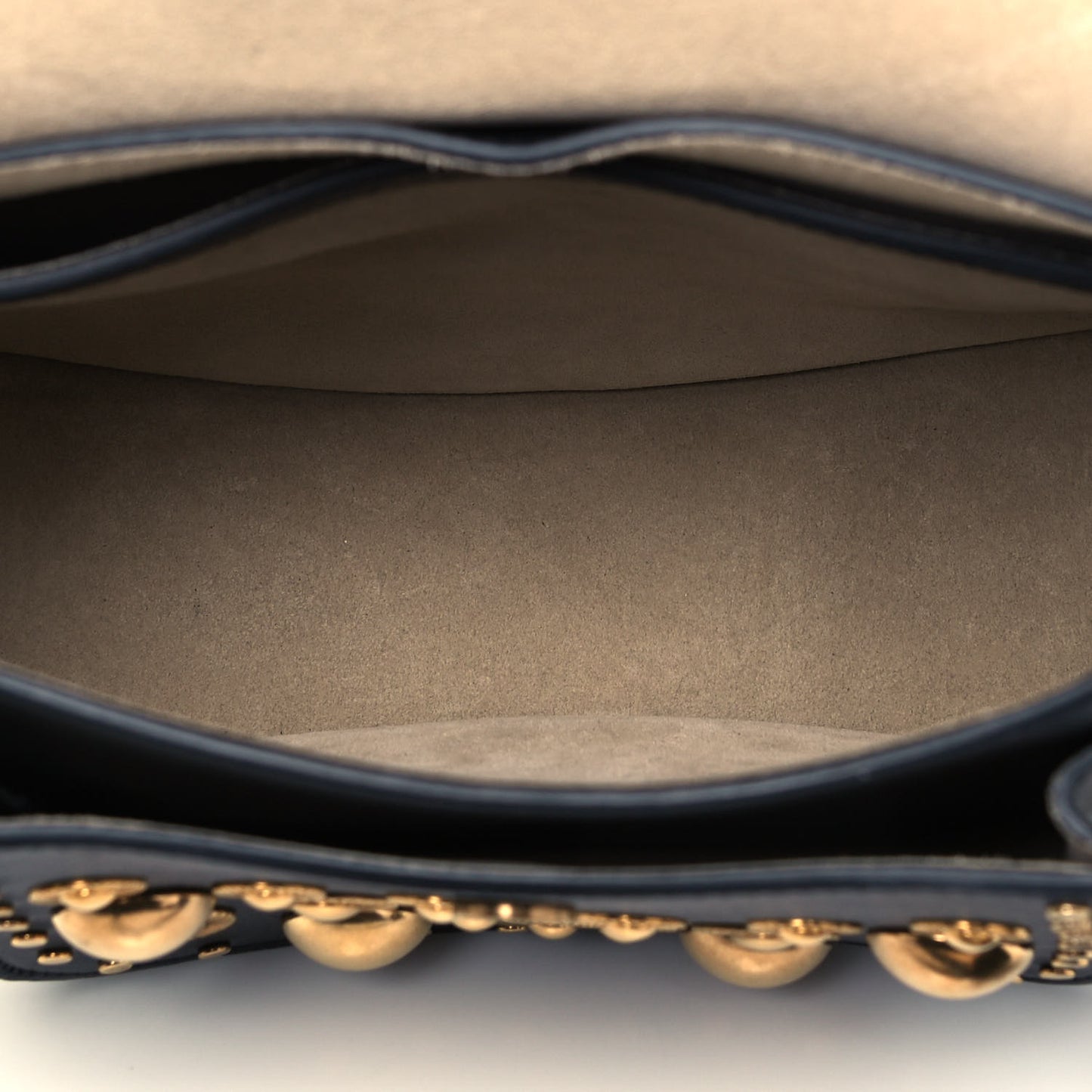 Calfskin Studded Small Hudson Shoulder Bag Black