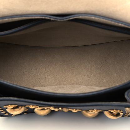 Chloe Calfskin Studded Small Hudson Shoulder Bag Black 6 of 8