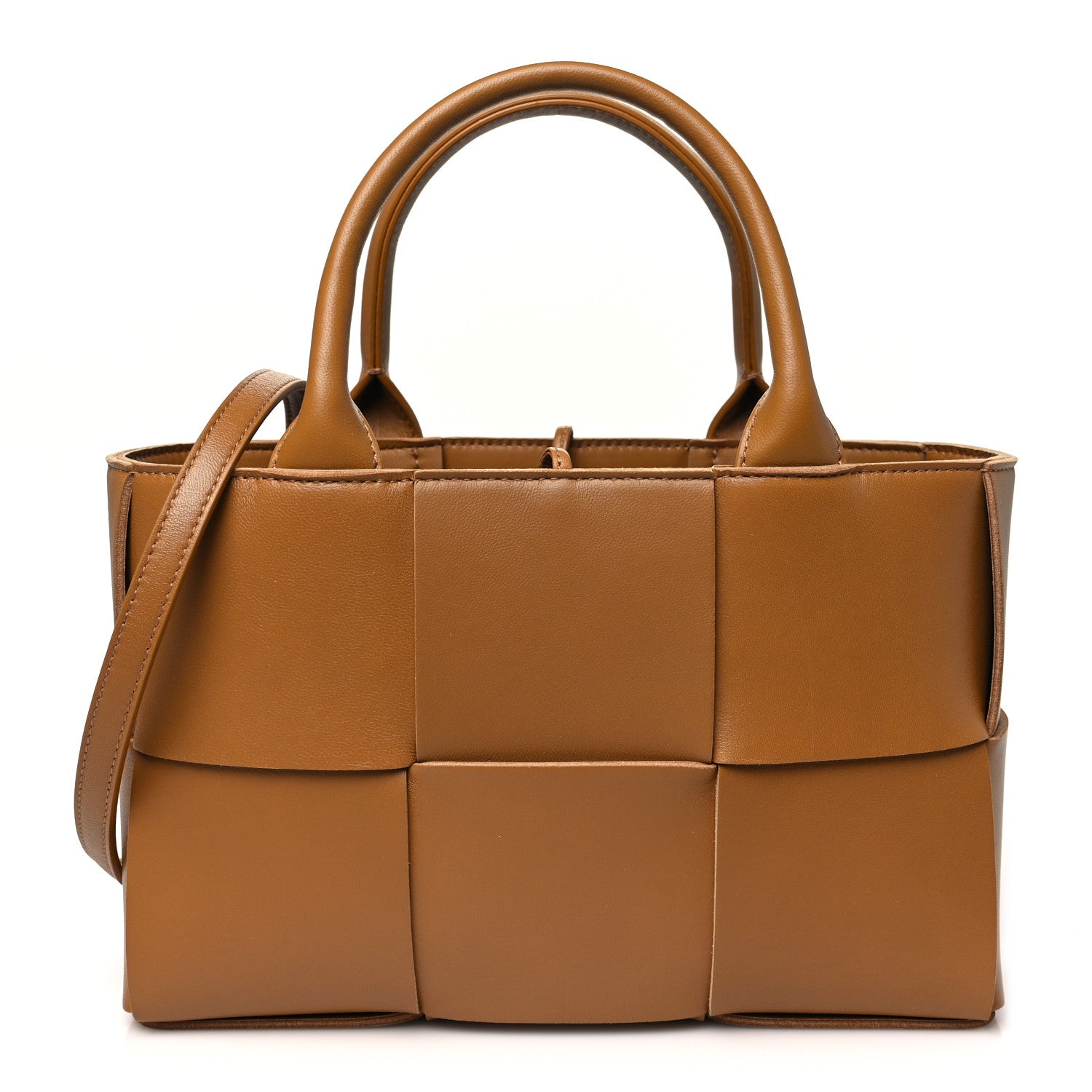 Bottega Veneta Nappa Maxi Intrecciato Mini Arco Tote Camel 1 of 10