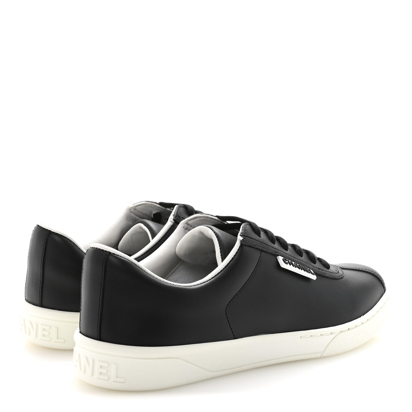 Calfskin CC Womens Sneakers 37.5 Black