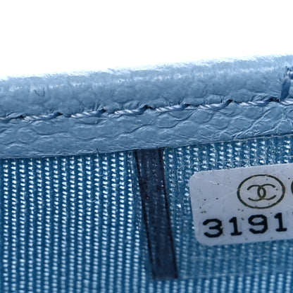 Chanel Caviar Quilted Card Holder Light Blue 8 of 9