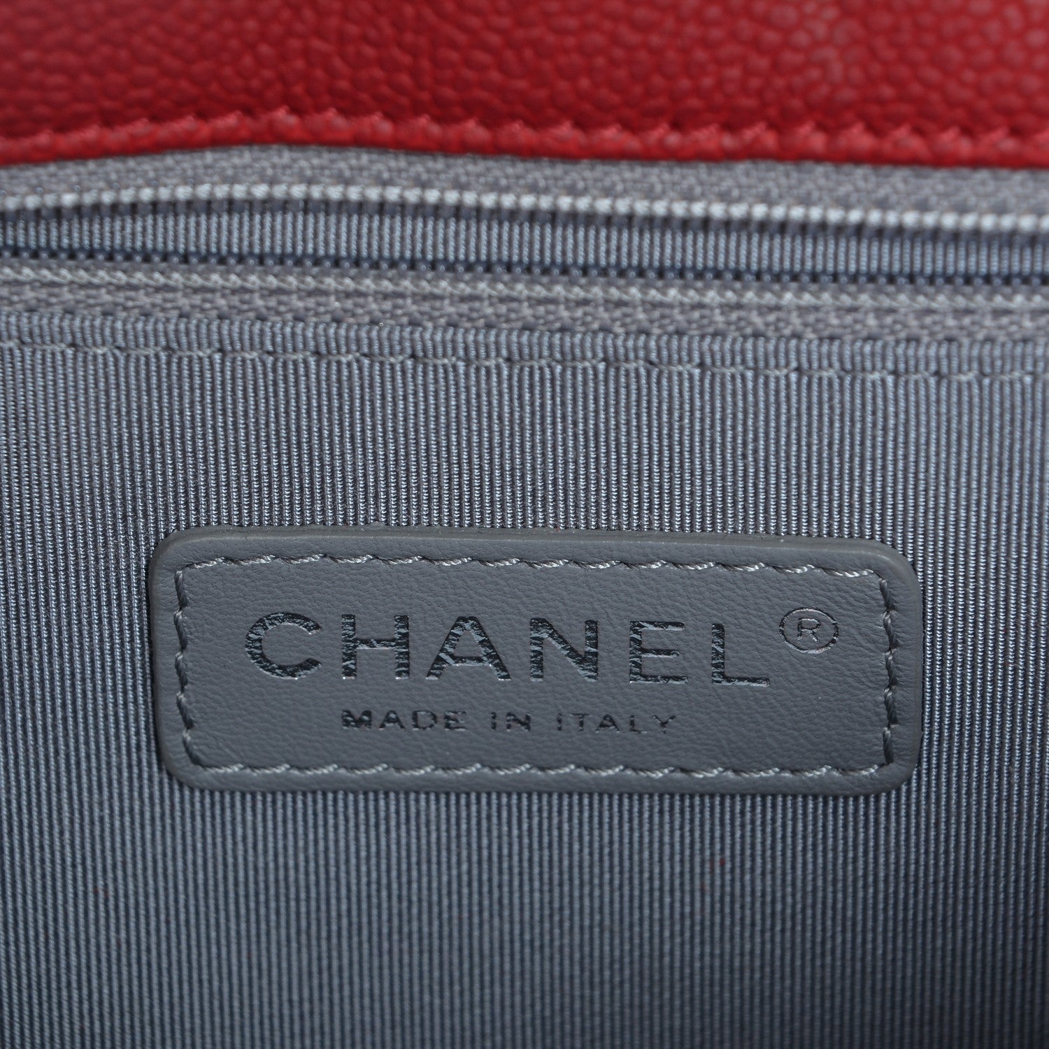 Chanel Caviar Large French Riviera Flap Red 6 of 7