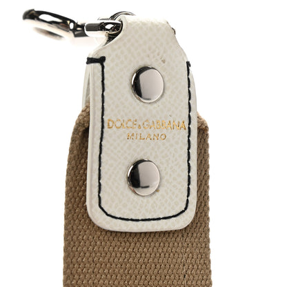 Dolce & Gabbana Canvas Dauphine Studded Bandistico Strap Beige White 6 of 8